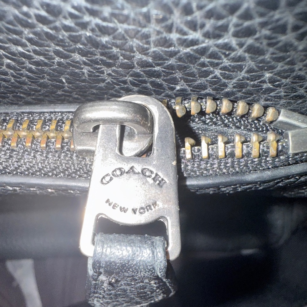 Coach Black Pebbled Leather Satchel Briefcase Bag - Picture 7 of 13
